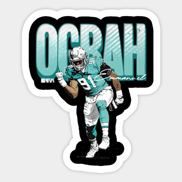 Emuel Ogbah Miami Bold Sticker by lam-san-dan